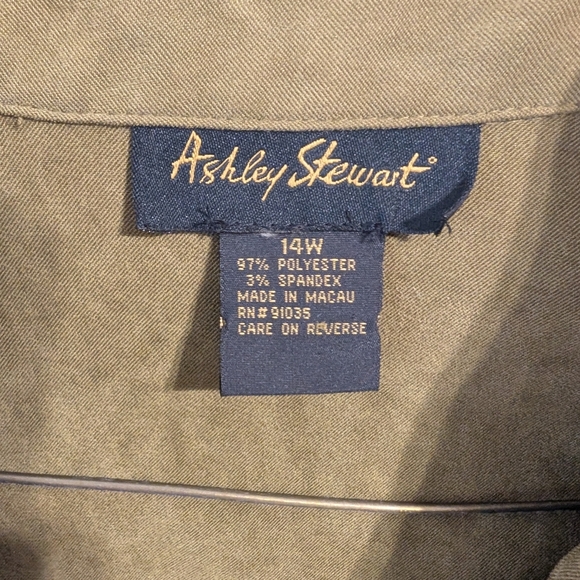 Ashley Stewart Olive Green Blouse - Picture 2 of 3